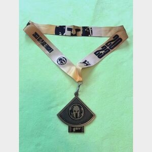 2023 Spartan 1st Place Age Group Medal 55-59 + Choice of Sprint/Super Ribbon
